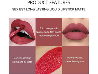 BestLand Matte Liquid Non-Stick Lipstick Makeup Set, 6 Pieces