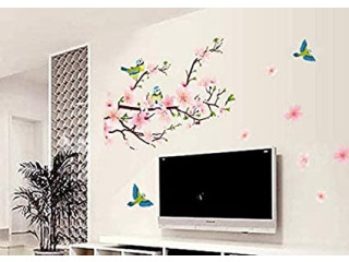 Peach Blossom Bird DIY | Wall Stickers | Removable for Kids [ Rooms Home Decor ]