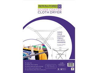 Royalford Lightweight And Easy Clothes Dryer, Silver.
