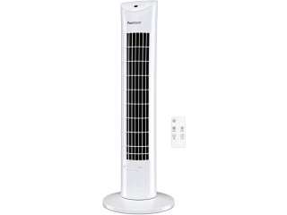 Pro Breeze Oscillating 30 Inch Tower Fan With Ultra Powerful 60W Motor Remote Control 7.5 Hour Timer And 3 Cooling Fan Modes For Home