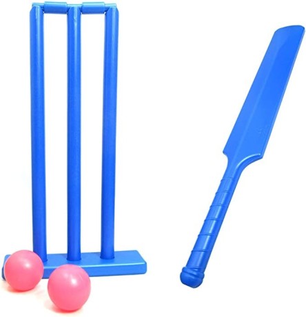 heavy-duty-plastic-cricket-setrandom-color-include-1-bats-2-balls-1-bases-3-stumps-for-indoor-outdoor-beach-game-big-0