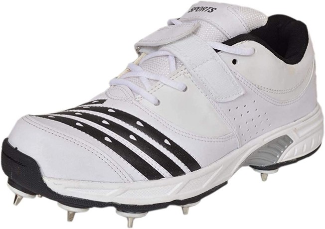 hitmax-sports-cs765-metal-spikes-cricket-shoes-for-men-white-durable-big-0