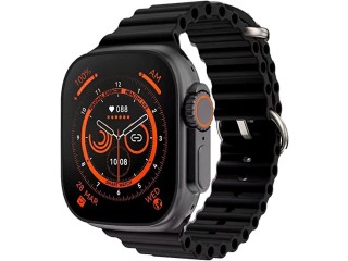 Delone Smart Watch Ultra Smartwatch 8 Series 2 HD Screen Customize Dial Large Capacity Battery IP68 Waterproof (black)