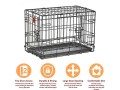 dog-crate-midwest-life-stages-xs-double-door-folding-metal-divider-panel-small-0