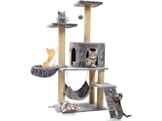 COOLBABY Cat Tree One-piece Climbing Frame,Kitten Condo House