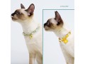 zurligi-2-pack-cotton-breakaway-cat-collar-with-bell-yellow-green-flowers-pendant-cute-adjustable-pet-collar-kitten-collar-small-0
