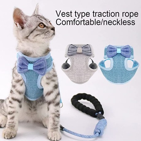 cat-harness-with-leash-escape-proofadjustable-kitten-walking-jacketsoft-breathable-pet-vest-for-kitten-puppy-gray-big-0