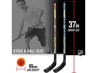 Franklin Sports NHL Kids Street Hockey Stick Set - Includes (2) Youth Street Hockey Sticks