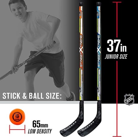 franklin-sports-nhl-kids-street-hockey-stick-set-includes-2-youth-street-hockey-sticks-big-0