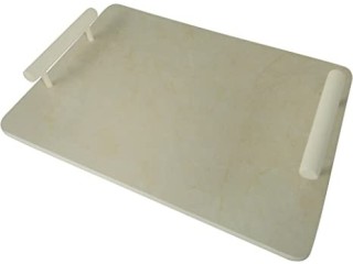 Cvhom Edeco. Rectangular Marble Pattern Dinner Tray with Handles Serving Tray for Tea Accessories