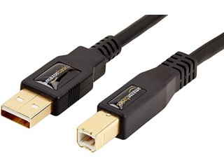 Amazon Basics USB 2.0 Printer Cable - A-Male To B-Male Cord - 6 Feet (1.8 Meters), Black