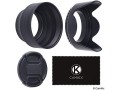 55mm-set-of-2-camera-lens-hoods-and-1-lens-cap-rubber-collapsible-tulip-flower-sun-shade-small-1
