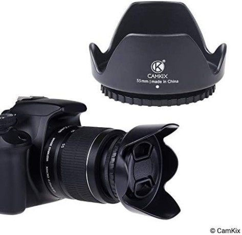 55mm-set-of-2-camera-lens-hoods-and-1-lens-cap-rubber-collapsible-tulip-flower-sun-shade-big-0