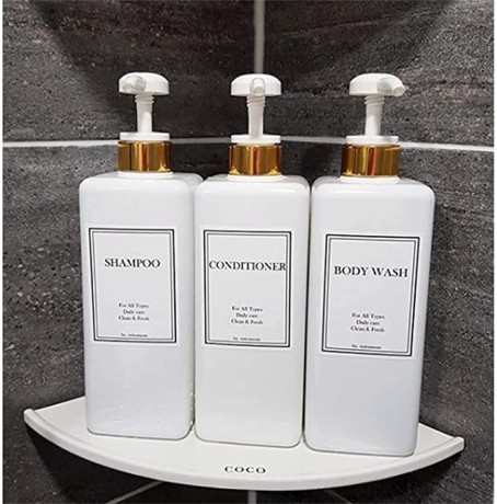 harra-home-modern-gold-design-pump-bottle-set-27-oz-refillable-shampoo-conditioner-dispenser-big-1