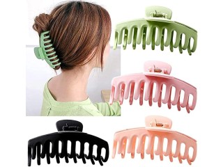 Big Claw Clips, Nonslip Hair Clip Banana Large matte rubber for Women and Girls Think Curly Hair Design Accessories