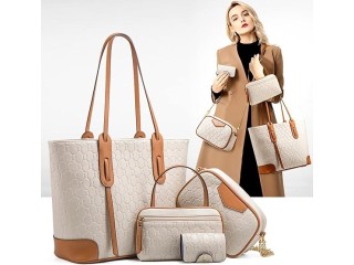 Women Fashion Handbags Wallet Tote Bag Shoulder Bag Top Handle Satchel Purse Set