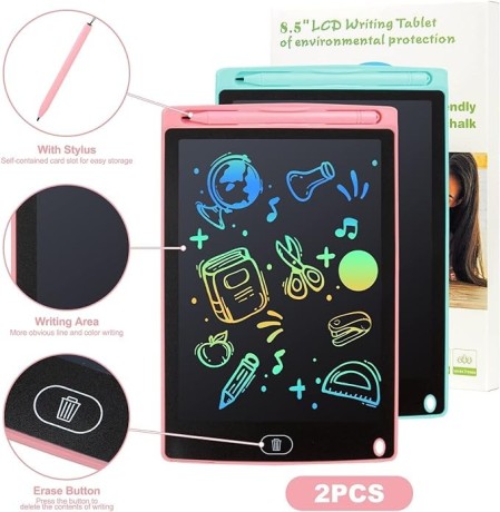 lcd-writing-tablet-doodle-scribbler-pad-85-inch-colorful-screen-drawing-board-learning-gift-for-kids-big-1