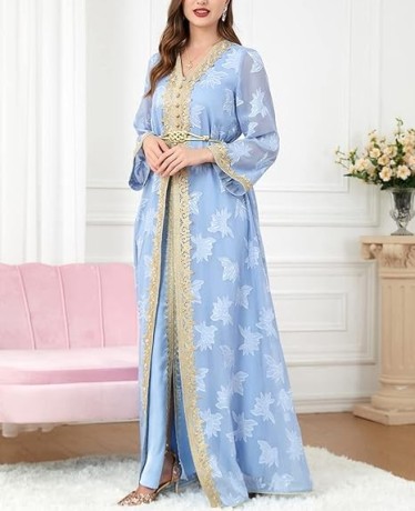 haakyea-ramadan-abayas-dress-for-woman-muslim-sets-vneck-floral-embroidery-lace-insert-belted-kaftan-long-sleeve-marrow-chic-and-elegant-big-1