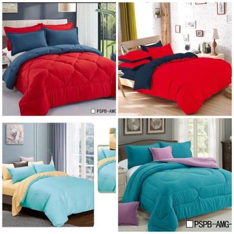 homespun-soft-microfibre-comforter-blanket-lightweight-reversible-quilt-duvet-all-weather-single-bed-red-and-blue-color-big-0