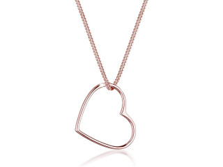 Elli Necklace Ladies Heart Pendant Basic in 925 Sterling Silver
