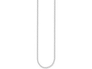 Thomas Sabo Unisex Charm Necklace Round Belcher Chain Charm Club 925 Sterling Silver X0001-001-12