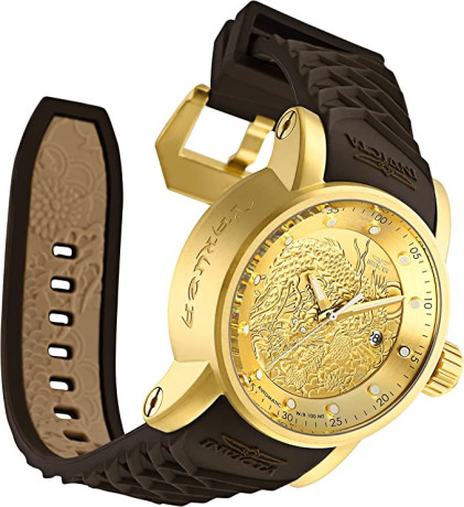 invicta-mens-12790-s1-rally-yakuza-automatic-goldtone-and-brown-rubber-watch-brown-big-3