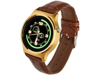 Garett GT18 Leather Smartwatch, Gold