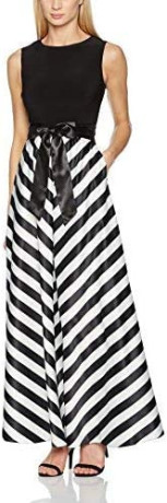 gina-bacconi-womens-jersey-bodice-satin-stripe-maxi-dress-black-blackwhite-big-0