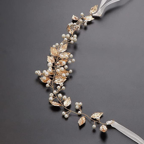 bridal-hair-vine-vintage-headbands-pearl-leaf-beads-big-2