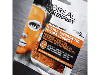 Men Expert Hydra Energetic Tissue Face Mask for Men, Cloth Mask for Tired Looking Skin (Pack of 1)