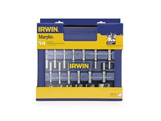 IRWIN Marples Forstner Bit Set, Wood Drill Bits, Made of Carbon Steel, Ideal for Fine Woodworking, Cabinet-making and more, 14 Pieces (1966893)