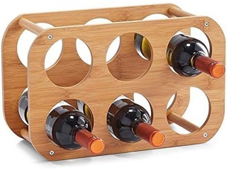 Zeller Wine Rack Bamboo 38x16x24cm, Wood, Multi-Colour, 28 x 28 x 8 cm