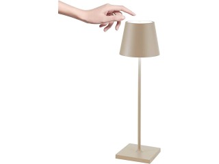 [Amazon Exclusive] Zafferano Poldina Pro Wireless LED Table Lamp Rechargeable Touch Dimmer - IP65 Indoor/Outdoor Use