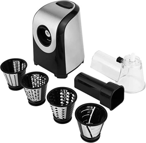 meykey-electric-vegetable-slicer-electric-shredder-electric-kitchen-grater-150-watt-stainless-steel-drums-5-cone-blades-big-0