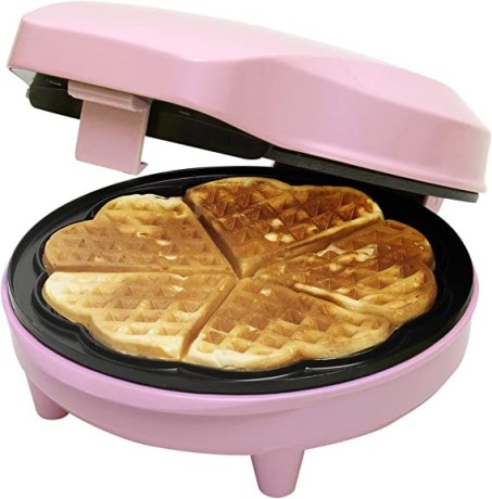 bestron-waffle-iron-for-classic-heart-waffles-waffle-maker-with-non-stick-coating-for-heart-shaped-waffles-retro-design-big-2