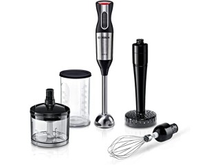 Bosch ErgoMixx Style MS6CM6155 Hand Blender Mixing Base, Purée Stick, Mixing and Measuring Cup, Whisk, 4-Blade Blade