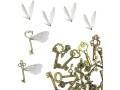 sweieoni-vintage-key-decoration-antique-pendant-set-of-40-decorative-keys-retro-pendants-with-dragonfly-wings-charm-set-small-1