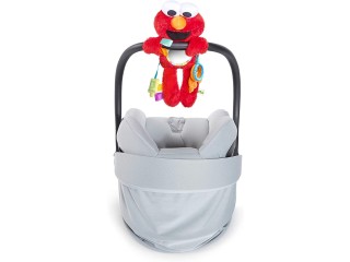 Bright Starts Sesame Street Elmo Travel Buddy On-The-Go Plush Take-Along Toy, Ages 0-12 Months