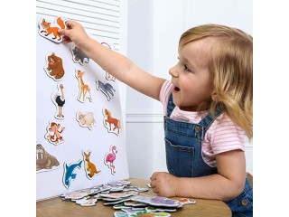 MAGDUM Kid Magnets for Fridge Animals - 40 Large Fridge Magnets for Toddlers - Refrigerator Magnets for Kids