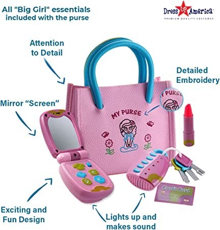 dress-up-america-pretend-play-princess-set-for-girls-with-handbag-flip-phone-light-up-remote-with-keys-play-lipstick-kids-credit-card-big-0