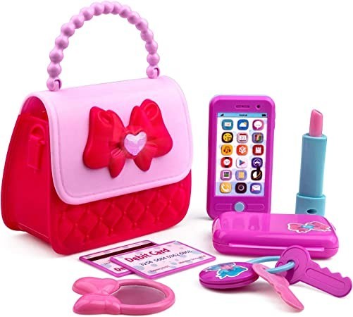 playkidz-princess-my-first-8-pieces-kids-purse-pretend-play-toy-set-with-cool-girl-accessories-includes-phone-and-bag-with-lights-and-sound-big-3
