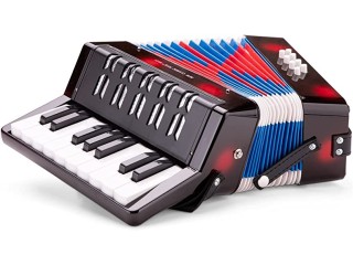New Classic Toys Accordion with Music Book for Toddlers 3 Years Old Boys and Girls Baby Gifts, Kids Musical Instruments for Childrens Three Year Old