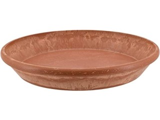 Arcadia Garden Products AP25TCM Single Slip Saucer 10" Terra Cotta with Marbling