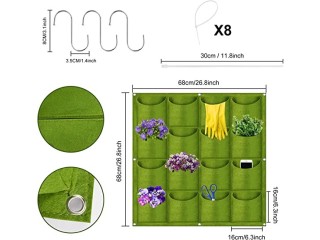 ANSUG Plant Bags Wall Plant Bag Fleece Vertical Garden with Hooks Plant Bag Hanging for Balcony Garden