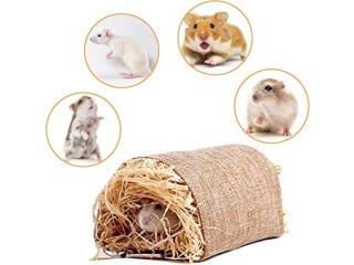 Grass Tube Willow Tunnel, House Grass House Tunnel Small Animals Chew Toy for Small Animals Chewing Toy for Rabbits Hamsters Grass House