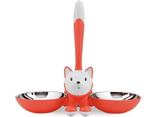 Alessi Cat Accessories, PP,18/10 Stainless Steel, Orange, red, One Size