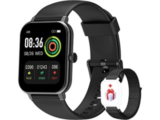 IOWODO Smart Watch Fitness Tracker 1.69'' HD Touch Screen with Heart Rate Monitor