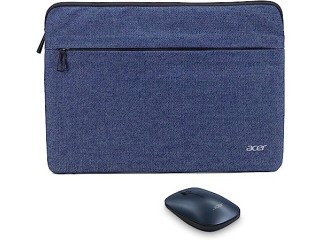 Acer Mouse and Sleeve Bundle: Includes RF Wireless Optical Blue Mouse with USB Plug and
