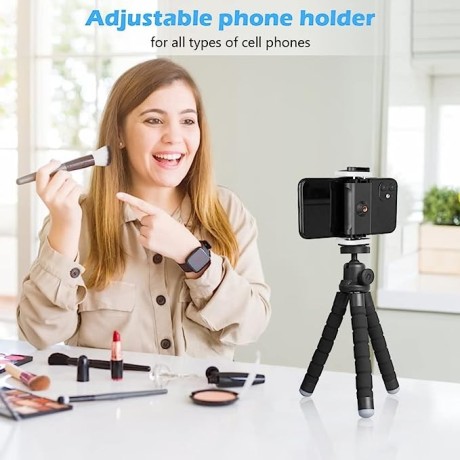 ubeesize-phone-tripod-portable-and-flexible-tripod-with-wireless-remote-and-clip-big-1