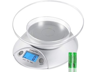 Etekcity Food Kitchen Scale With Bowl, Digital Ounces and Grams for Cooking, Baking, Meal Prep, Dieting, and Weight